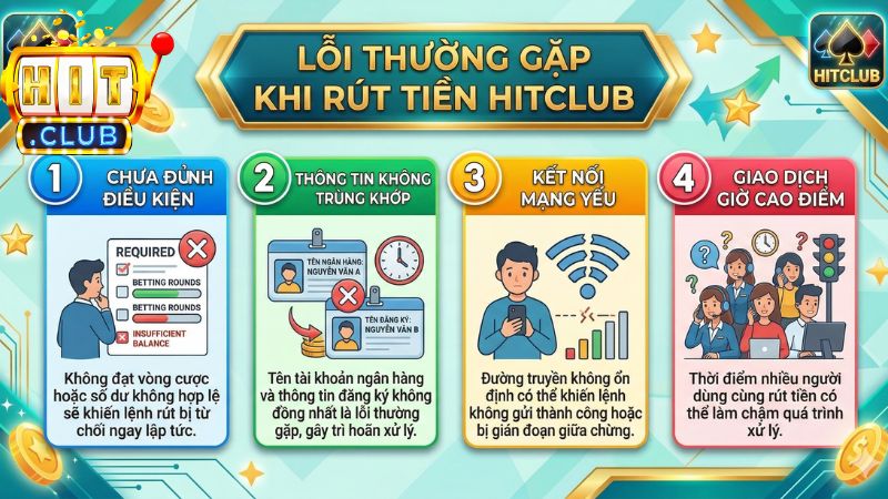 Lỗi Thường Gặp Khi Rút Tiền HitClub
