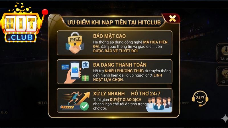 Ưu Điểm Khi Nạp Tiền Tại Hitclub